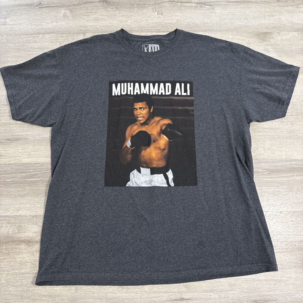 Muhammad Ali Shirt Boxing Graphic Men’s 3XL Gray Big Tall Tee